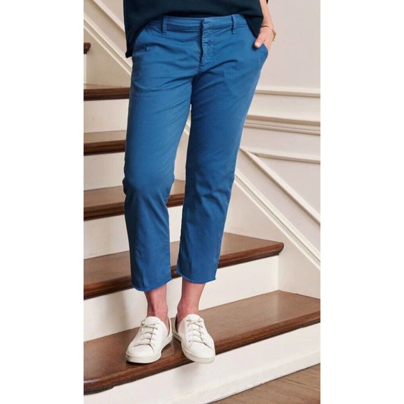 Frank & Eileen Pants - FRANK & EILEEN 6 Royal Blue Wicklow Crop Pants Chinos Italian Performance Twill